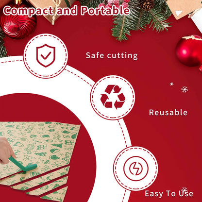 6-Pcs Easy-Glide Wrapping Paper Cutter Set – Safe, Battery-Free, and Perfect for Home, Office, or Classroom Use (6 Colors) - Hiccupzz