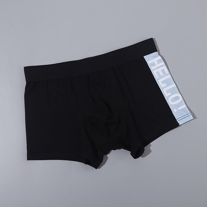 Men's Modal High-end Mid-rise Boxer Briefs Youth Antibacterial Cotton File Breathable Boxers