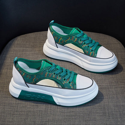 Women's Casual Canvas Shoes With Thick Soles - Hiccupzz