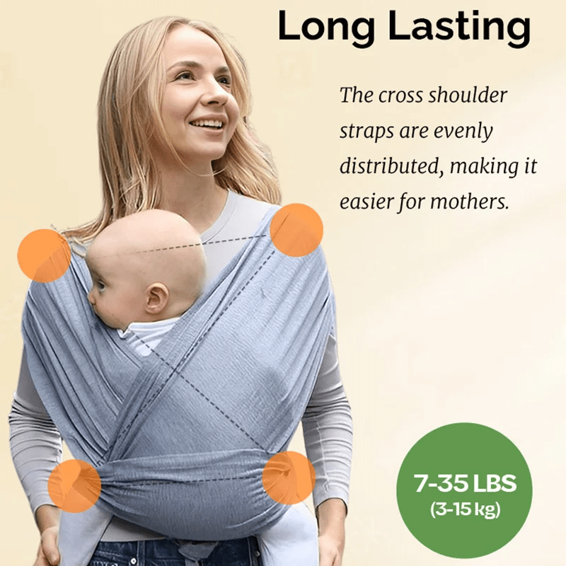 Lightweight Baby Carrier - Versatile Front & Back Carrier, Breathable Sling for Outdoor Adventures