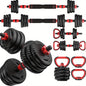 Adjustable Dumbbell Set: 20-90lbs, 4-in-1 Weight Set for Home Gym, Barbell, Kettlebell, Push-up, Men & Women Fitness Workout Equipment - Hiccupzz