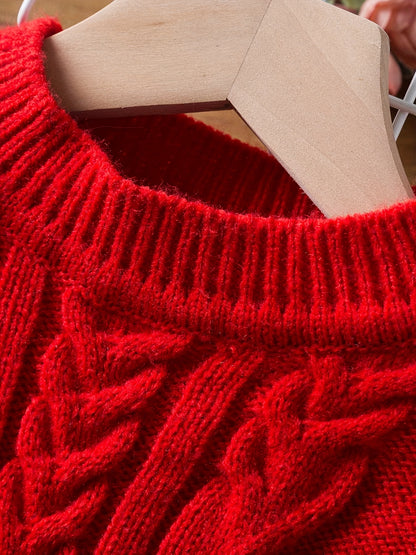 Cute Christmas Tutu Dress for Toddlers – Long Sleeve Mock Neck Knit Dress with Tutu Skirt - Hiccupzz