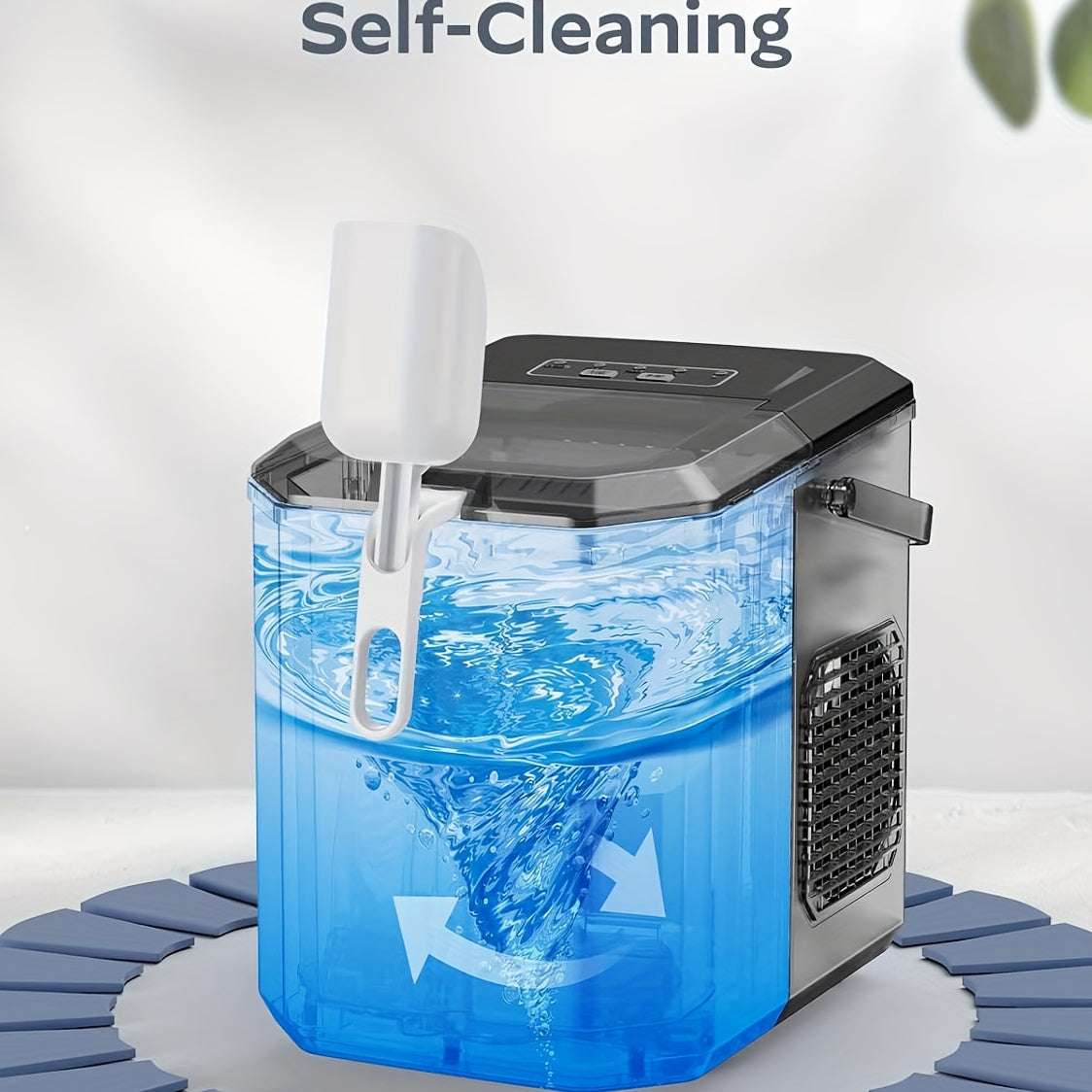 Portable Countertop Ice Maker – 9 Cubes in 6 Mins - Hiccupzz