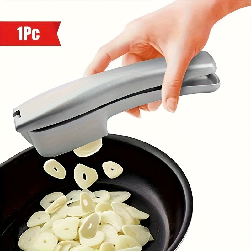 1 Pc Aluminum Alloy Garlic Press - Manual Mincer and Crusher, No Electricity Required, Kitchen Gadget Tool