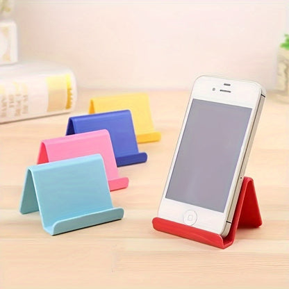 Multicolor Plastic Phone Stand Holder: Desktop Mobile Support for Most Smartphones and Tablets - Ideal for Home, School, and Office - Hiccupzz