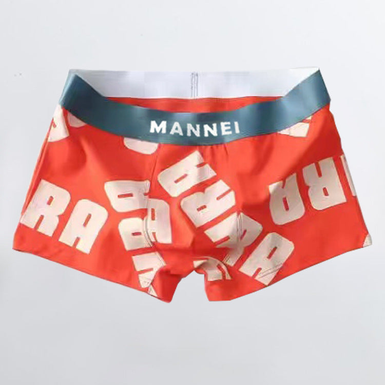 Flat Corner Antibacterial Breathable Trend Boys Youth Boxer Shorts