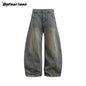American Retro Washed Wide-Leg Jeans | Unisex Loose-Fit Casual Couple Pants