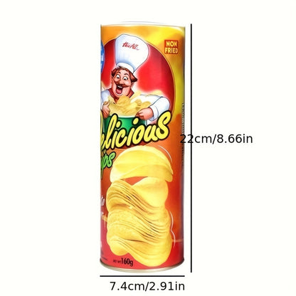 Prank Potato Chip Can with Spring Snake - Novelty Joke Toy for Ages 14+, Gag Gift for Birthdays & Valentine's Day