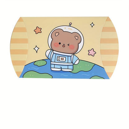 Cartoon Animal-Themed Pillow Gift Boxes (1-Pack) – Perfect for Small Candies, Birthdays, Holidays, and Special Occasions, Featuring Adorable Bear and Bunny Designs - Hiccupzz