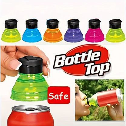 6 Pcs Reusable Can Covers - Perfect for Soda, Beer, Energy Drinks & More - Ideal for Picnics, Beach Parties & Gatherings, Pop Can Bottle Tops, Juice Seltzer