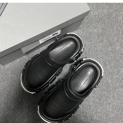 Ins Closed Toe Hole Shoes Platform Height Increasing Sandals - Hiccupzz