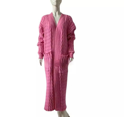 Women's Long Knit Sweater Coat - Hiccupzz