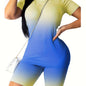 Women's Sports Outfits Sets Short Sleeve T-shirt Top Bodycon Shorts Sets Casual Sportswear - Hiccupzz