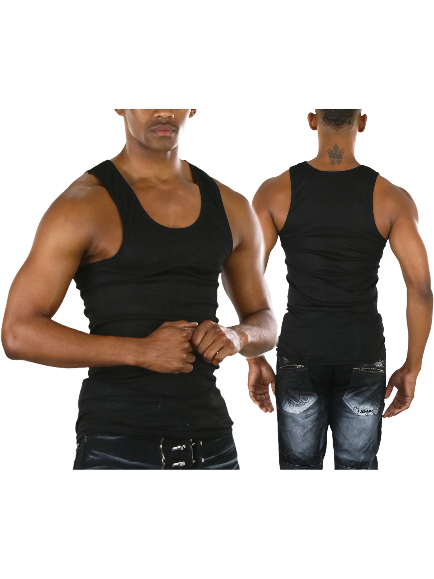 Men's Multi-Pack of Slim Fit Shallow Scoop Neck Undershirts