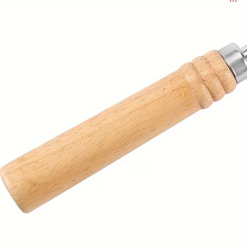 1pc, Dough Roller Cutter, Zinc Alloy Metal Dough Wheel Cutter With Wooden Handle, Baking Tools, Home Kitchen Accessories