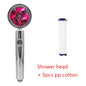 Shower Head Water flow 360 Degrees Rotating With Small Fan ABS Rain High Pressure Spray Nozzle Bathroom Accessories - Hiccupzz
