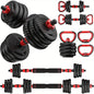Adjustable Dumbbell Set: 20-90lbs, 4-in-1 Weight Set for Home Gym, Barbell, Kettlebell, Push-up, Men & Women Fitness Workout Equipment - Hiccupzz