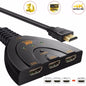 3 Port 4K HDMI 2.0 Cable Auto Splitter Switcher 3x1 Adapter HUB 3D 3 To 4K 2K 3D Mini 3 Port HDMI-compatible - Hiccupzz