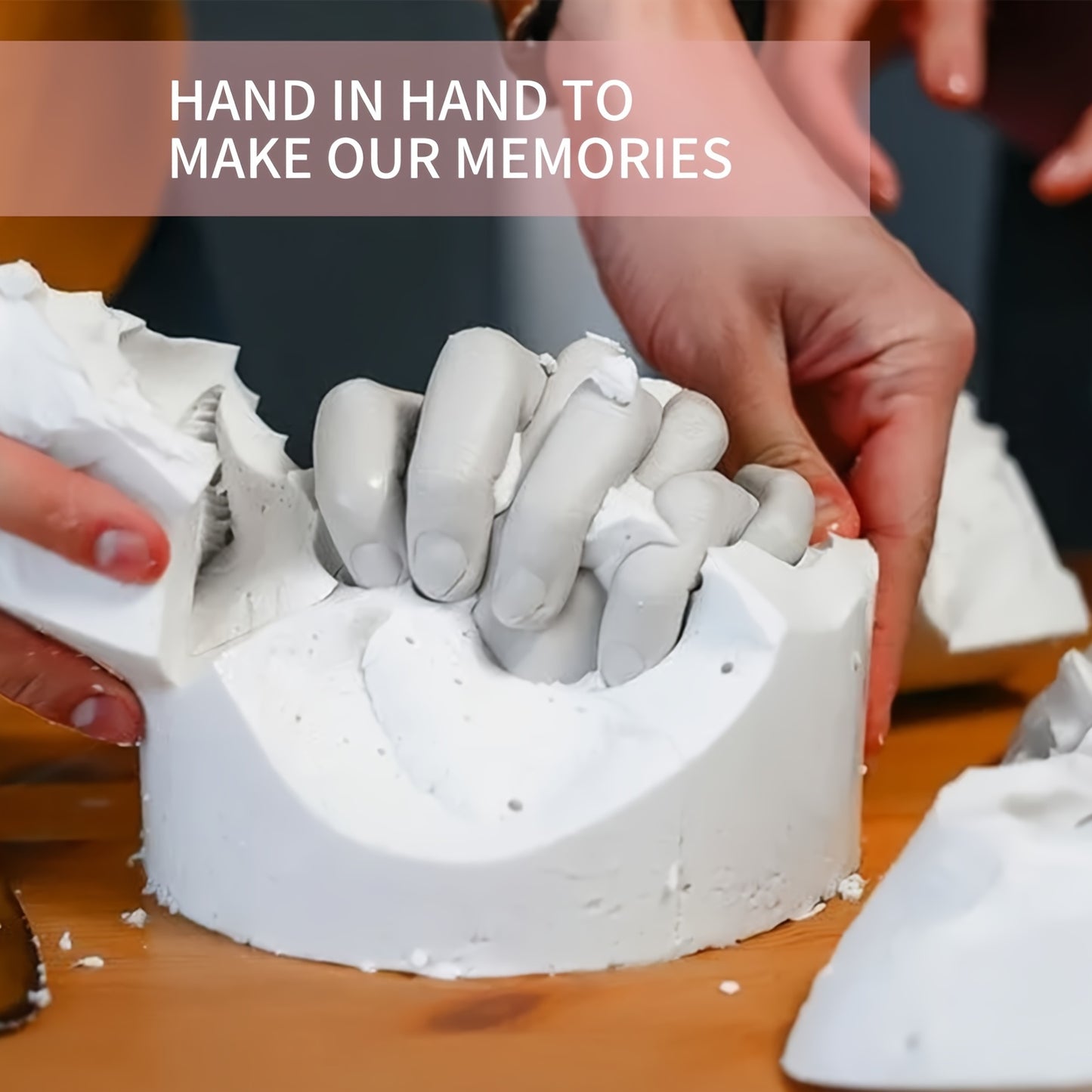 Couple Hand Models - DIY Three-Dimensional Hand and Foot Models, Cloned Powder