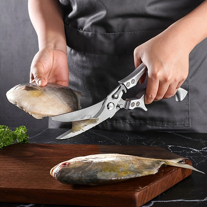 1 Pc Stainless Steel Kitchen Scissors, Multifunctional Poultry, Fish, and Chicken Bone Scissors