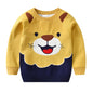 Children's Lion Print Knit Sweater - Warm Winter Cozy Wear - Hiccupzz