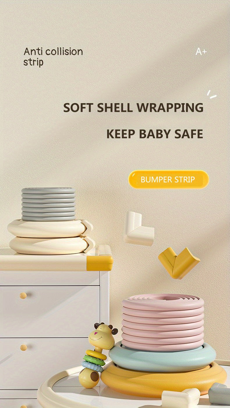 L-Shaped Baby Anti-Collision Strip - Soft Table Corner Protector