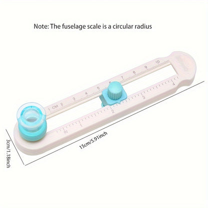 360-Degree Rotating Circle Cutter - Manual Paper Trimmer For Greeting Cards & Crafts, Durable Plastic Construction - Hiccupzz