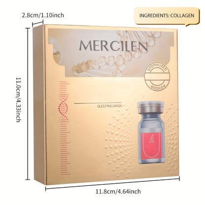 Type 3 Collagen Sleep Mask Moisturizing Skin Care Set, Tighten Skin, Moisturizing And Improving Dark Skin 0.14oz*20pcs Travel Essential - Hiccupzz