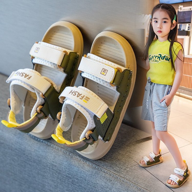 Children's Fashion Simple Soft Bottom Package Head Sandals