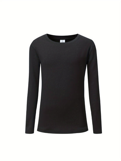 4 Pcs Youngsters' Thermal Underwear Set, Cozy Fleece Lining, Stretchy Knit Fabric - Hiccupzz