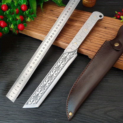 1 Pc Outdoor Bone Chopper Tactical Knife - Multi-Purpose for Survival, Kitchen, Fruit, Steak, and Rope Cutting