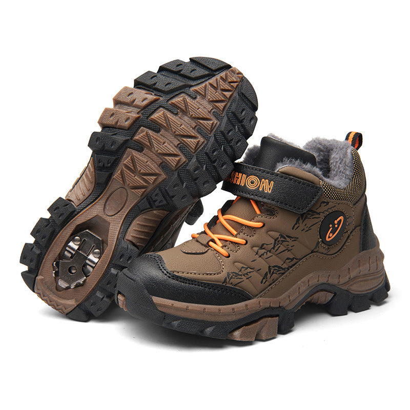 Children's Cotton Shoes Boys Two Cotton Large Cotton Hiking Shoes - Hiccupzz