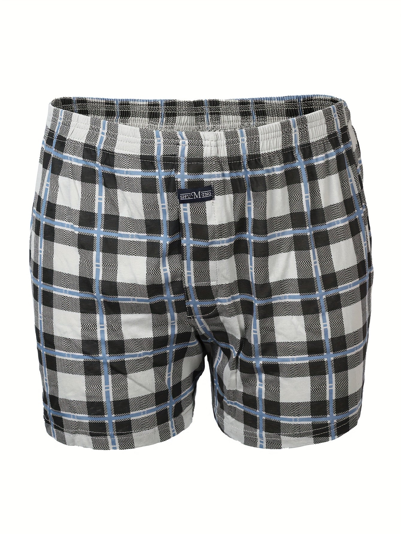 Men's cotton Comfortable Plaid Boxers Underwear