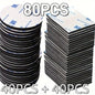 80 Pcs Strong Double-Sided Adhesive Tape Set - Black EVA Foam, Various Shapes, Quick Installation for Walls, Floors, Doors, Wood & Glass