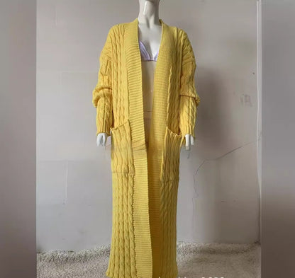 Women's Long Knit Sweater Coat - Hiccupzz