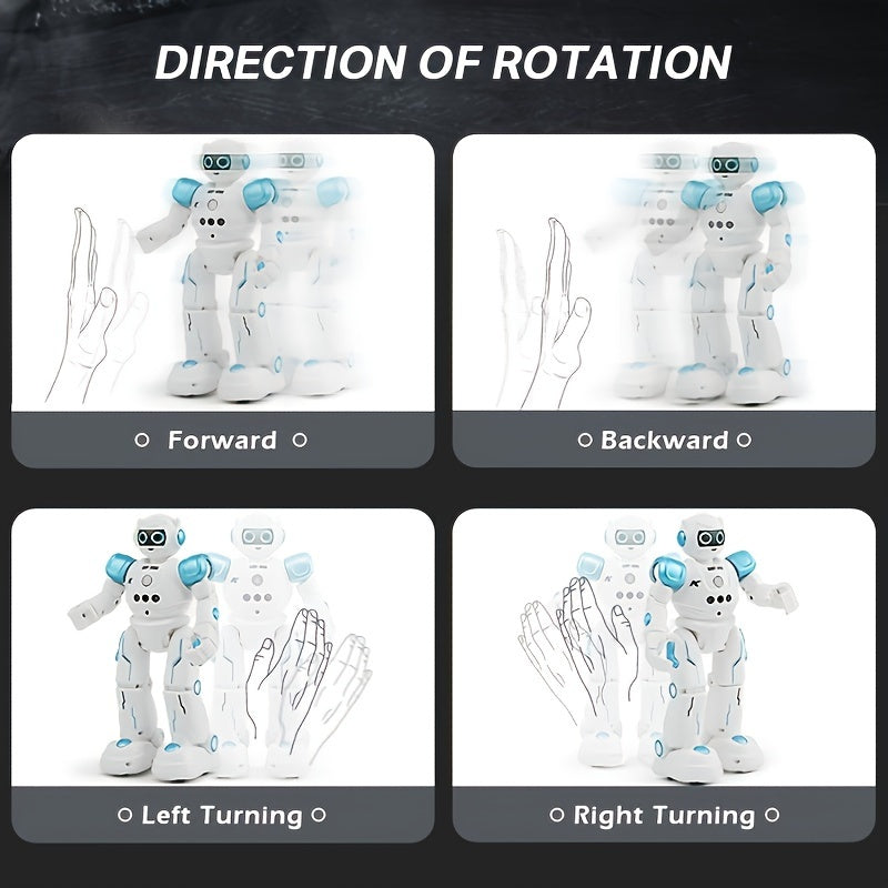 RC Robot Toys for Kids - Remote Control Gesture-Sensing, Programmable Dancing, Walking, Singing Intelligent Robot, Rechargeable, for 8+ Years