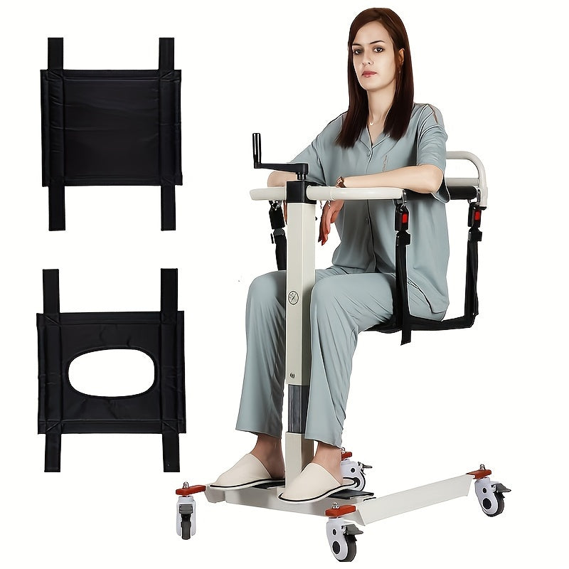 Patient Lift Transfer Chair, Portable Lift for Home, Adjustable Height/Width, Wheelchair Lift for Disabled Elderly Nursing, Car Transfer Aid