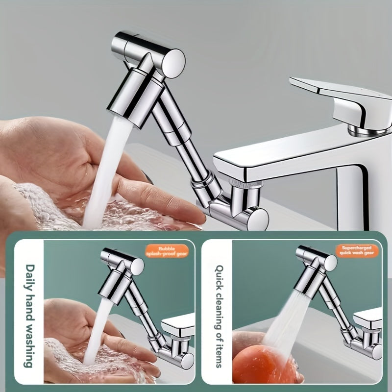 1 Pc Robotic Arm Faucet Extender - Universal Water-Saving Nozzle with Anti-Splash Bubble, Retractable & Rotatable Arm