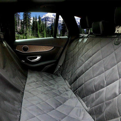 Seat Cover Rear Back Car Pet Dog Travel Waterproof Bench Protector Luxury -Black - Hiccupzz
