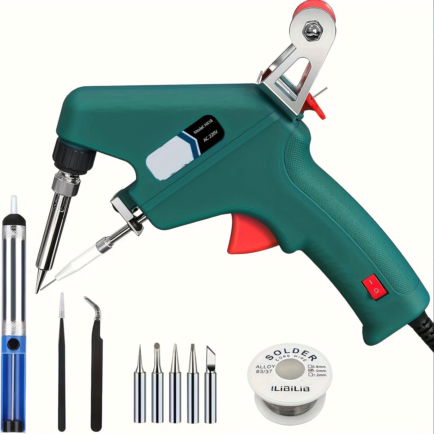 Electric Auto Soldering Iron Gun Kit Hand-Held Tweezers Wire Welding Tool