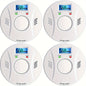4 Pack Battery-Powered Smoke and Carbon Monoxide Detector with CO2 Detection, Easy Test/Reset Button, Reliable Home Safety Device with Advanced Sensors