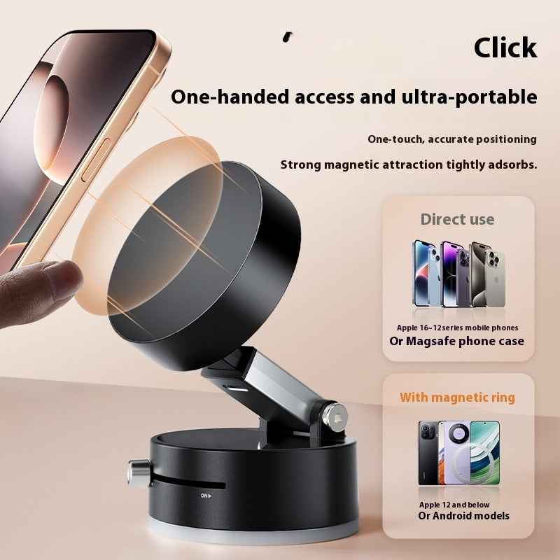 Foldable Magnetic Car Mount with Strong Suction Cup – Hands-Free Smartphone Holder