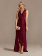 Women's Sequin Twisted Irregular Evening Dress - Hiccupzz