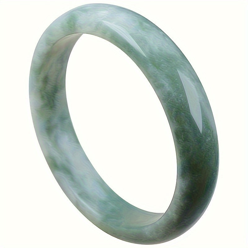 Natural Jade Bangle Bracelet For Women Men, Retro Chinese Style Bracelet