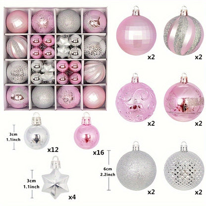 44 Pcs Christmas Balls Ornaments for Xmas Tree Decorations