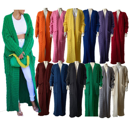 Women's Long Knit Sweater Coat - Hiccupzz