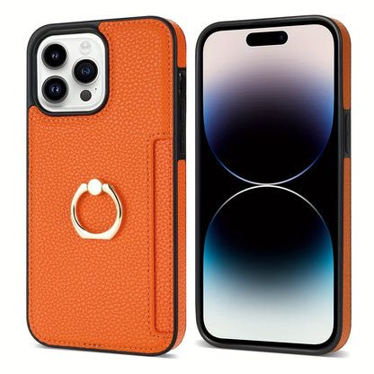Shockproof PU Leather Wallet Case with Kickstand and Card Slots for iPhone 11-15 Pro Max - Magnetic Clasp and Protective Design - Hiccupzz