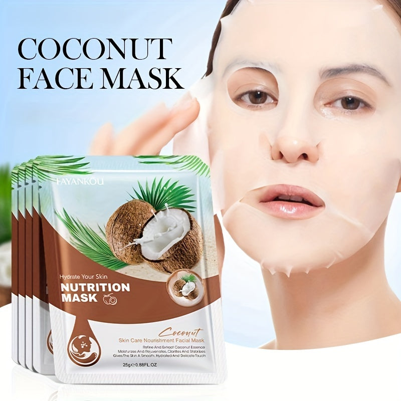 Coconut Nourishing Facial Mask – Moisturizing & Firming (3-6 pcs)