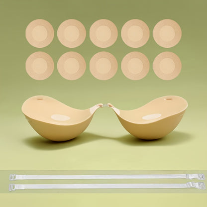 Strapless Reusable Breast Pasties - Invisible Self-Adhesive Nipple Covers for Women's Lingerie & Underwear - Comfortable and Discreet Solution for Lift and Coverage - Hiccupzz