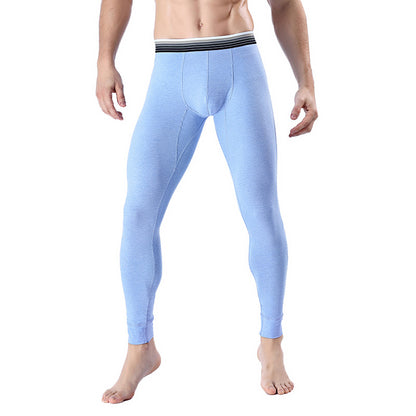 Men's Cropped Long Johns Warm-keeping Pants Cotton Belly-contracting Thin Bottoming Trousers - Hiccupzz